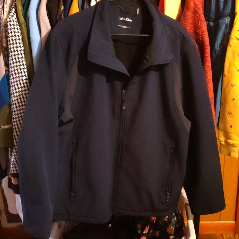 Calvin Kline men's jacket size Large navy and black